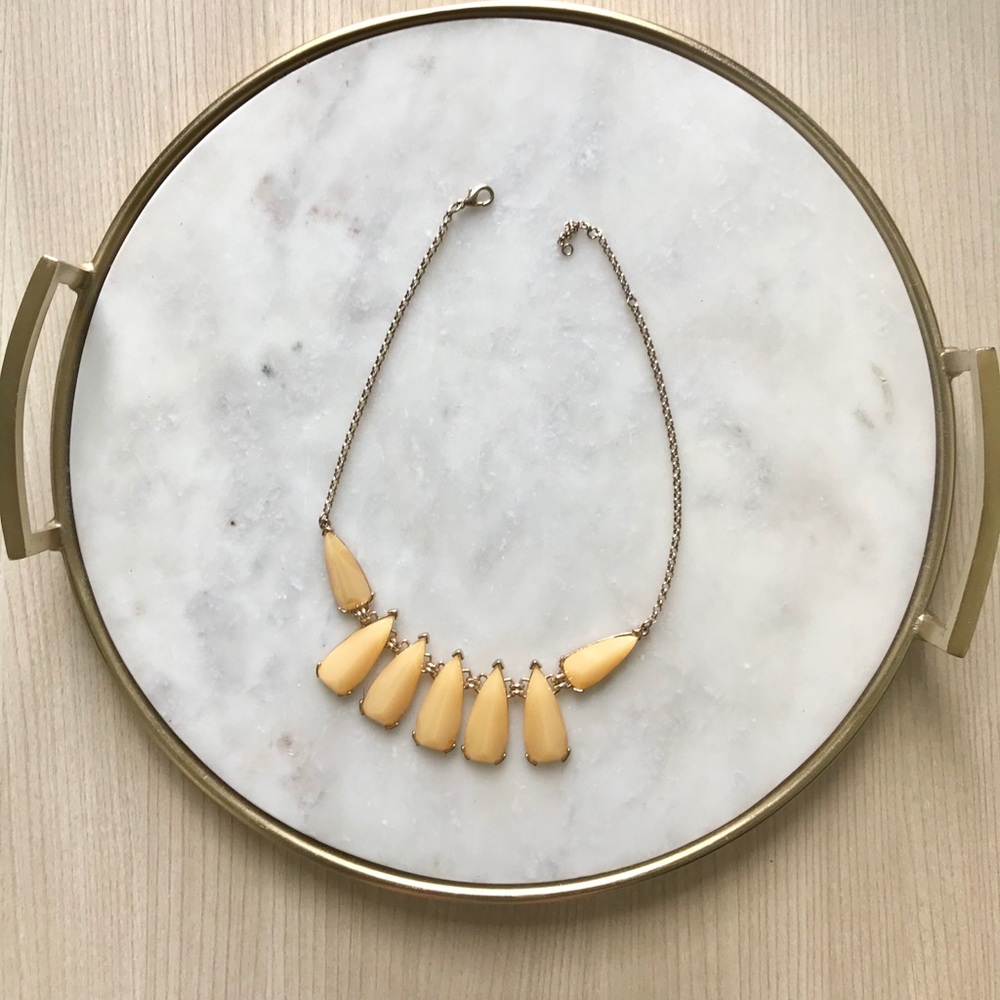 Yellow Gem Statement Necklace - image 1